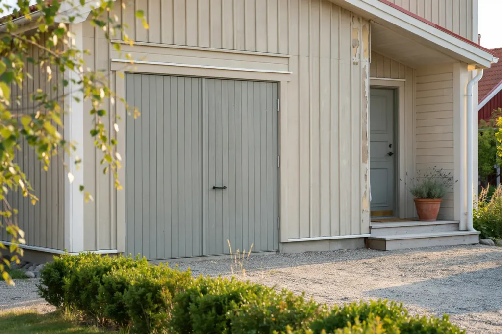 juli hemma s lyckas du med m lning av garageport och ytterd rr i sommarv rmen